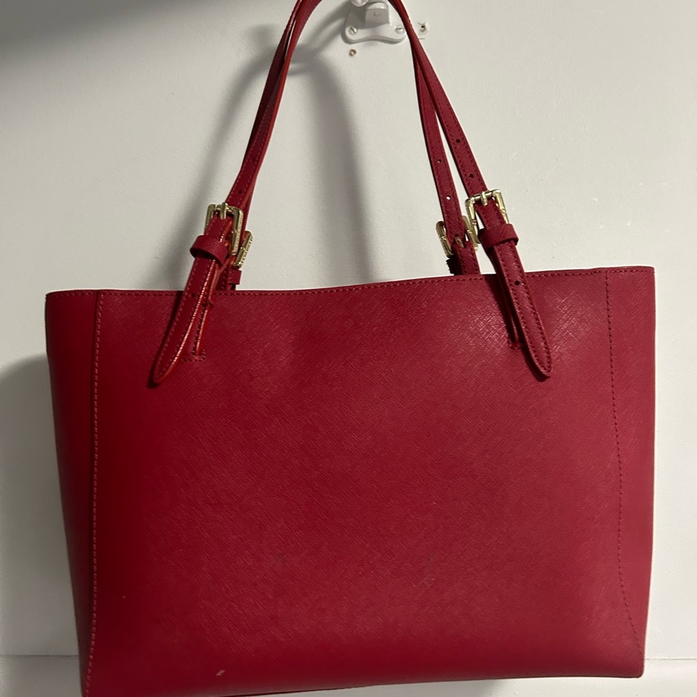 Tory Burch, medium red leather purse
